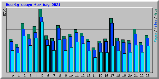 Hourly usage for May 2021