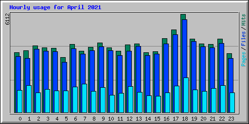Hourly usage for April 2021