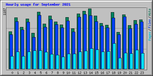 Hourly usage for September 2021