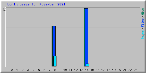 Hourly usage for November 2021