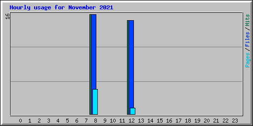 Hourly usage for November 2021