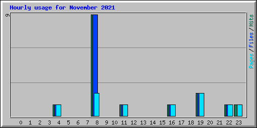 Hourly usage for November 2021