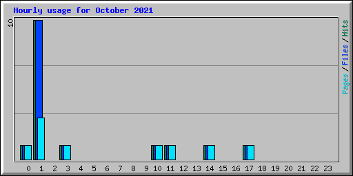 Hourly usage for October 2021