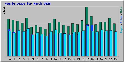 Hourly usage for March 2026