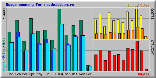 Usage summary for ns.deltacon.ru