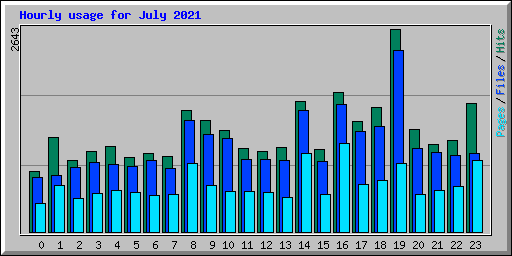 Hourly usage for July 2021
