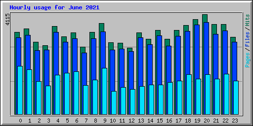 Hourly usage for June 2021