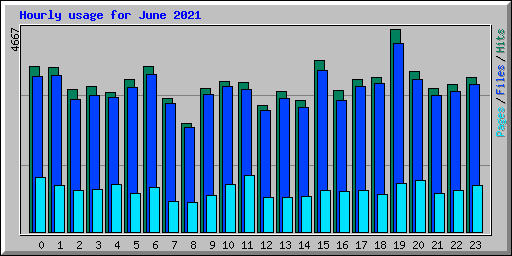 Hourly usage for June 2021