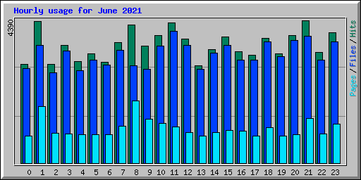 Hourly usage for June 2021