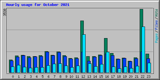 Hourly usage for October 2021