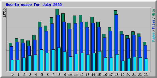 Hourly usage for July 2022