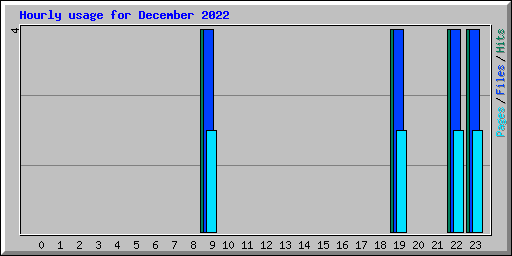 Hourly usage for December 2022